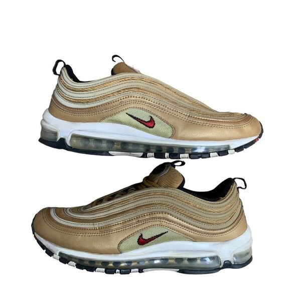 Rare 2017 Nike Air Max 97 OG QS Metallic Gold Size 9.5 - Picture 5 of 12